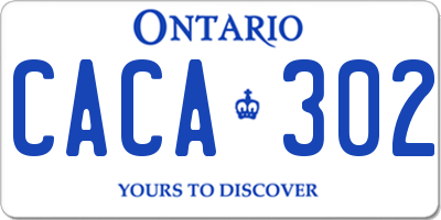 ON license plate CACA302