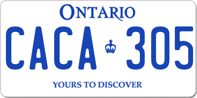 ON license plate CACA305