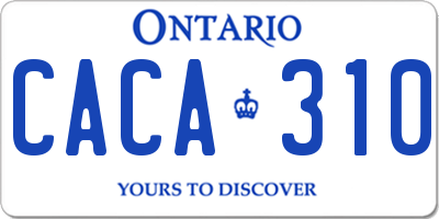 ON license plate CACA310