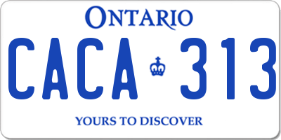 ON license plate CACA313