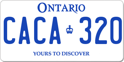 ON license plate CACA320