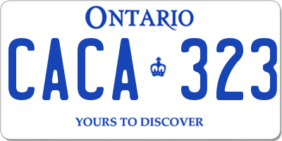 ON license plate CACA323