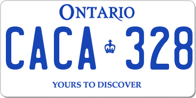 ON license plate CACA328