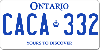 ON license plate CACA332