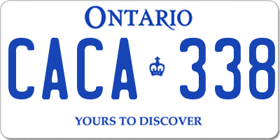 ON license plate CACA338