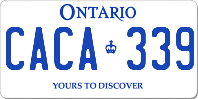 ON license plate CACA339