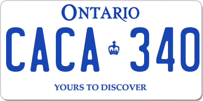 ON license plate CACA340