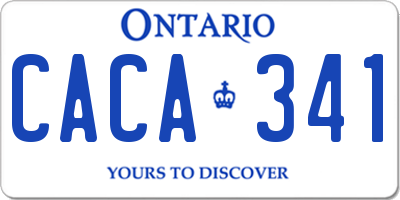 ON license plate CACA341