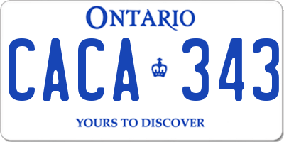 ON license plate CACA343