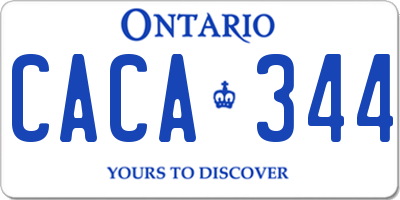 ON license plate CACA344