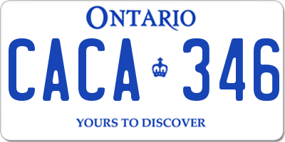 ON license plate CACA346