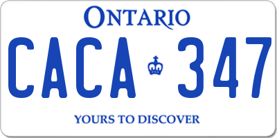 ON license plate CACA347