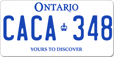 ON license plate CACA348