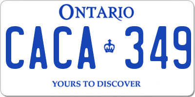 ON license plate CACA349