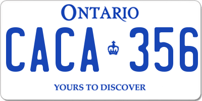 ON license plate CACA356