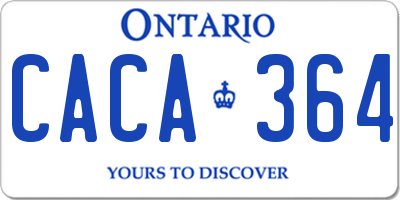 ON license plate CACA364