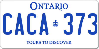 ON license plate CACA373