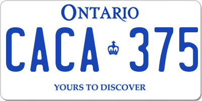 ON license plate CACA375