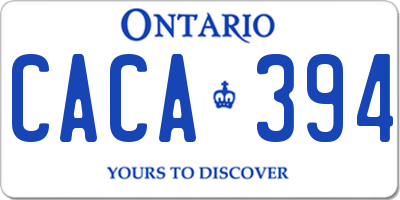 ON license plate CACA394