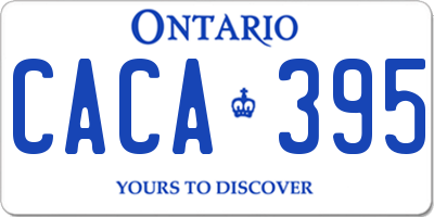 ON license plate CACA395