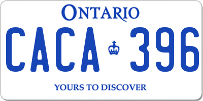 ON license plate CACA396