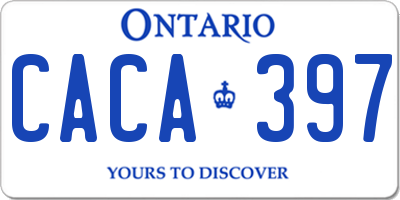 ON license plate CACA397