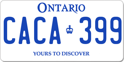 ON license plate CACA399