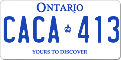 ON license plate CACA413