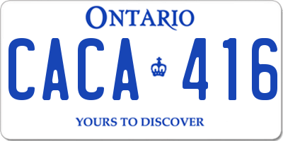 ON license plate CACA416