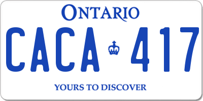 ON license plate CACA417