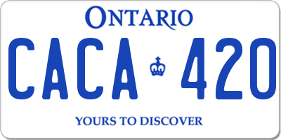 ON license plate CACA420