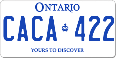 ON license plate CACA422