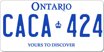 ON license plate CACA424