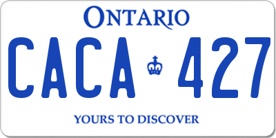 ON license plate CACA427