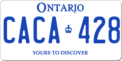 ON license plate CACA428