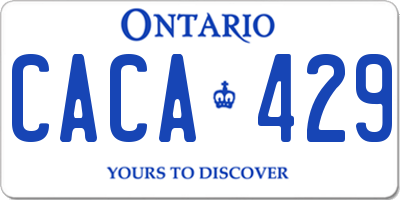 ON license plate CACA429