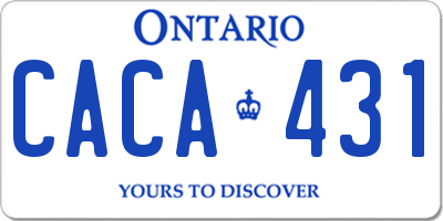 ON license plate CACA431