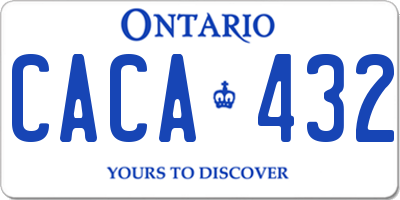 ON license plate CACA432