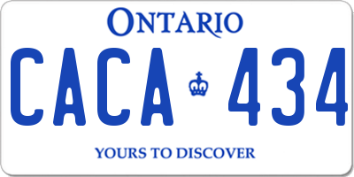 ON license plate CACA434