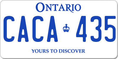 ON license plate CACA435