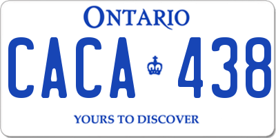 ON license plate CACA438