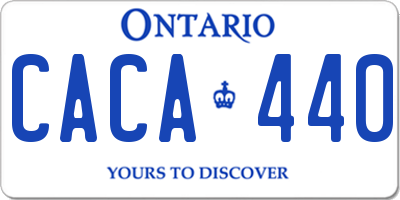 ON license plate CACA440