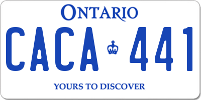 ON license plate CACA441