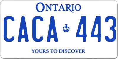 ON license plate CACA443