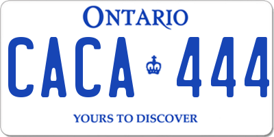 ON license plate CACA444