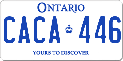 ON license plate CACA446