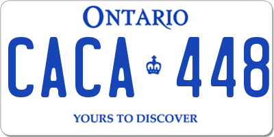 ON license plate CACA448