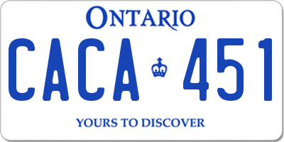 ON license plate CACA451