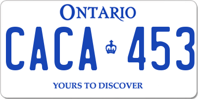 ON license plate CACA453