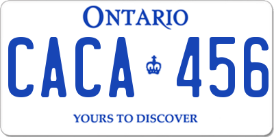 ON license plate CACA456